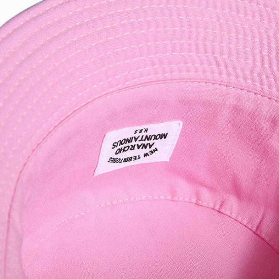 Women Cute Printing Cotton Bucket Hat Casual Double-Wear Sunscreen Fruit Bucket Cap