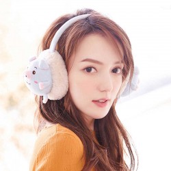 Women Cute Rabbit Pig Pattern Warm Earmuff Plush Windproof Ear Warmer