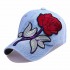 Women Denim Applique Rose Hat Sunshade Outdoor Baseball Cap