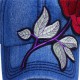 Women Denim Applique Rose Hat Sunshade Outdoor Baseball Cap