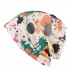 Women Double Hat Scarf Color Printing Stripe Fashion Bonnet Cap Multi-function Neck Scarves