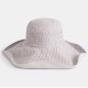 Women Double-sided Cotton Linen Floppy Hat Sunshade Sun Screen Seaside Hat Stripe Foldable Hat Bucket Hat