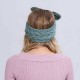 Women Earmuffs Handmade Knitted Bow Hair Band Good Elastic Headband