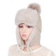 Women Earmuffs Plus Velvet Knit Trapper Hat Outdoor Thicken Ear Protection Ski Hunting Hat