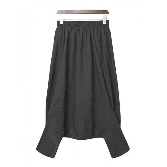 Women Elastic High Waist Street Harem Pants