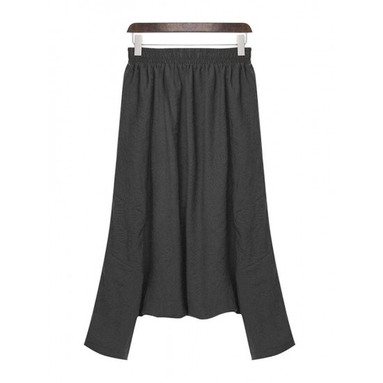 Women Elastic High Waist Street Harem Pants