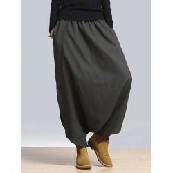 Women Elastic High Waist Street Harem Pants