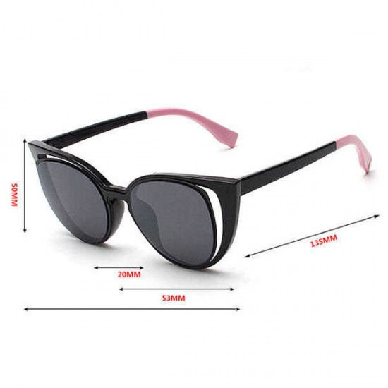 Women Elegant Cat Eye Sunglasses Retro Travel Casual Pierced UV400 Sun Glasses