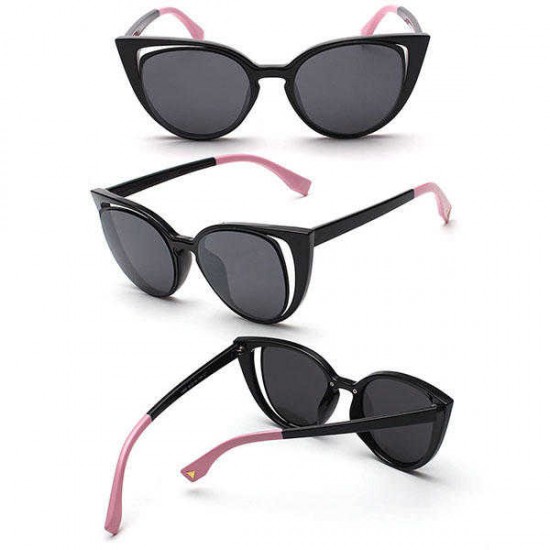 Women Elegant Cat Eye Sunglasses Retro Travel Casual Pierced UV400 Sun Glasses