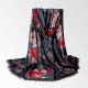 Women Elegant Ethnic Style Floral Printing Scarf Outdoor Vintage Breathable Shawl