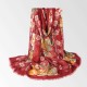 Women Elegant Ethnic Style Floral Printing Scarf Outdoor Vintage Breathable Shawl