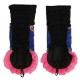 Women Embroidered Flower Glove Dance Long Sleeves Half Finger Wrist Gloves