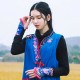 Women Embroidered Flower Glove Dance Long Sleeves Half Finger Wrist Gloves