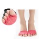 Women Empty Five Toe Silicone No-Slip Foot Gel Cotton Metatarsal Pain Relief Absorber Foot Pad