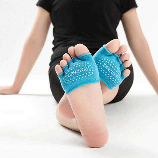 Women Empty Five Toe Silicone No-Slip Foot Gel Cotton Metatarsal Pain Relief Absorber Foot Pad