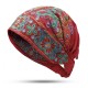 Women Ethnic Embroidery Cotton Beanie Caps Vintage Good Elastic Breathable Turban Caps