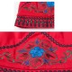 Women Ethnic Embroidery Cotton Beanie Hat Vintage Flower Pattern Elastic Adjustable Caps