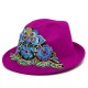 Women Ethnic Style Floral Embroidered Jazz Hat Outdoor UV Protection Fedora Hats