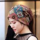 Women Ethnic Style Multi-purpose Beanie Cap Scarf Double Layers Cotton Skull Hat