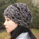 Women Ethnic Style Polyester Breathable Beanie Cap Double Layers Cotton Skull Hat