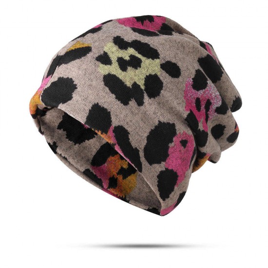 Women Ethnic Style Printed Cap Adjustable Beanie Hat