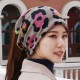 Women Ethnic Style Printed Cap Adjustable Beanie Hat