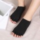 Women Exposed Five Toes Yoga Socks Non Slip Invisible Half Palm Sock Cotton