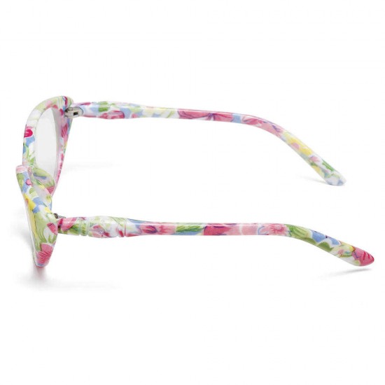 Women Fashion Cat Eye Frame Presbyopic Glasses Floral Ultra-Light Reading Glasses