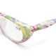 Women Fashion Cat Eye Frame Presbyopic Glasses Floral Ultra-Light Reading Glasses