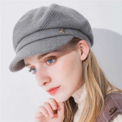 Women Fashion Cotton Plus Velvet Octagon Beret Hat Outdoor Thicken Gatsby Newsboy Caps