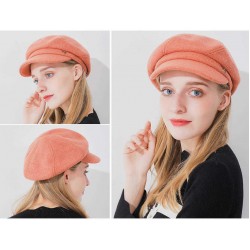 Women Fashion Cotton Plus Velvet Octagon Beret Hat Outdoor Thicken Gatsby Newsboy Caps