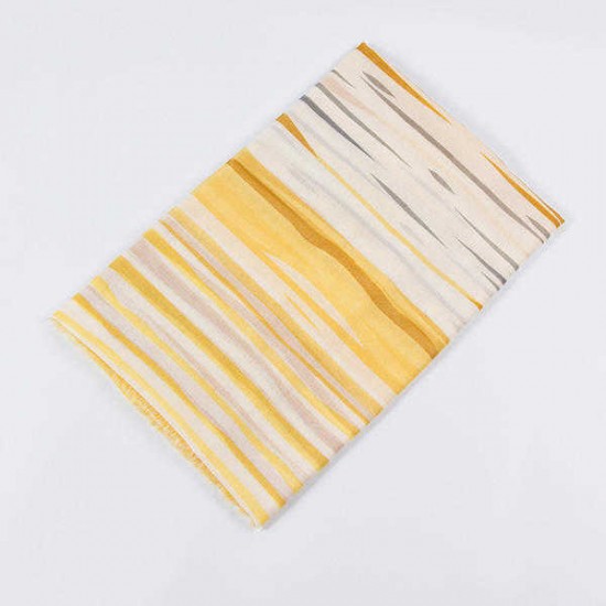 Women Fashion Lightweight Stripe Print Scarf Special Summer Cotton Breathable Shawl for Vacation