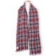 Women Fashion Small Grid Plaid Tassel Knitted Shawl Scarf