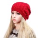 Women Fashion Warm Soft Double Helix Wool Cap Knit Autumn Winter Hat