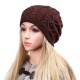 Women Fashion Warm Soft Double Helix Wool Cap Knit Autumn Winter Hat