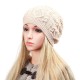 Women Fashion Warm Soft Double Helix Wool Cap Knit Autumn Winter Hat