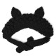 Women Fashion Warm Woolen Knit Cute Cat Ear Flaps Animal Knitted Hat