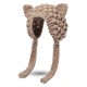 Women Fashion Warm Woolen Knit Cute Cat Ear Flaps Animal Knitted Hat