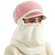 Women Faux Rabbit Fur Windproof Face Masks Outdoors Detachable Hoods Cycling Baseball Cap