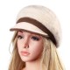 Women Faux Rabbit Fur Windproof Face Masks Outdoors Detachable Hoods Cycling Baseball Cap