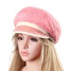 Women Faux Rabbit Fur Windproof Face Masks Outdoors Detachable Hoods Cycling Baseball Cap