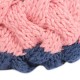 Women Female Knitted Flat Rabbit Fur Ball Beanie Hat Adjustable Elastic Beret Cap