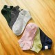 Women Flash Sequins Cotton Socks Summer Breathable Fashion Solid Color Short Ankle Socks