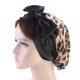 Women Floral Bow Turban Hat Outdoor Silk Ribbon Chemo Beanie Cap Earmuffs