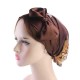 Women Floral Bow Turban Hat Outdoor Silk Ribbon Chemo Beanie Cap Earmuffs