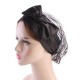 Women Floral Bow Turban Hat Outdoor Silk Ribbon Chemo Beanie Cap Earmuffs