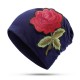 Women Floral Ethnic Embroidery Beanie Hat Outdoor Vintage Slouch Cotton Skullcap Chemo Caps