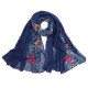 Women Floral Ethnic Embroidery Printing Scarf Cotton Shawls Scarves Vogue Ladies Scarf