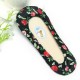 Women Floral Print Invisible Antiskid Cotton Boat Socks Shallow Liner No Show Peep Low Cut Hosiery