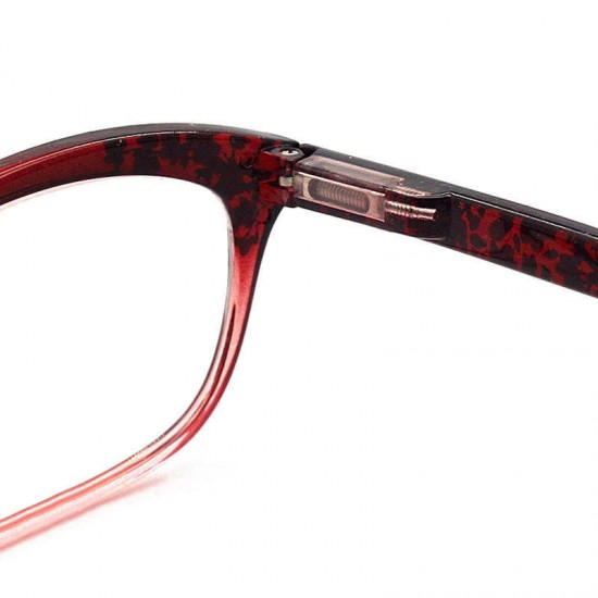 Women Floral Resin Cat Eye Reading Glasses Ultra Light Portable Anti-Fatigue Computer Glasses